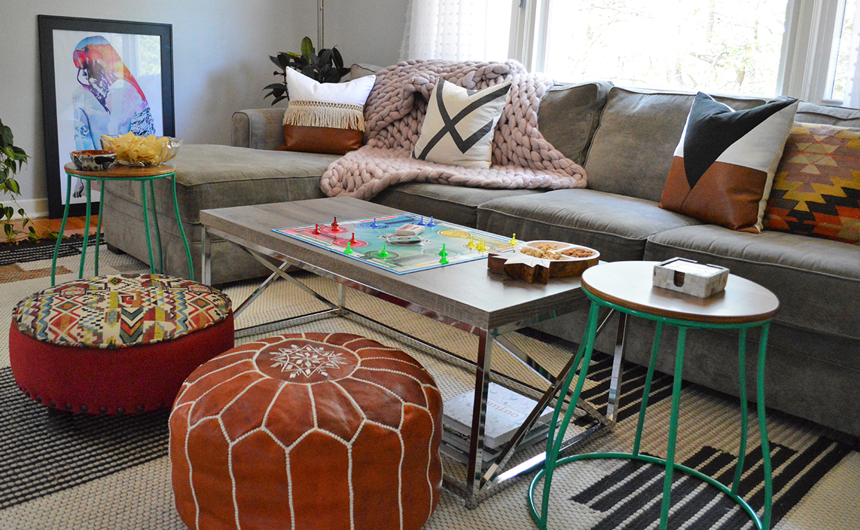 Blog3_1240x764_17.jpg Living room seating, game night, board game, ottoman, side table, stool, couch