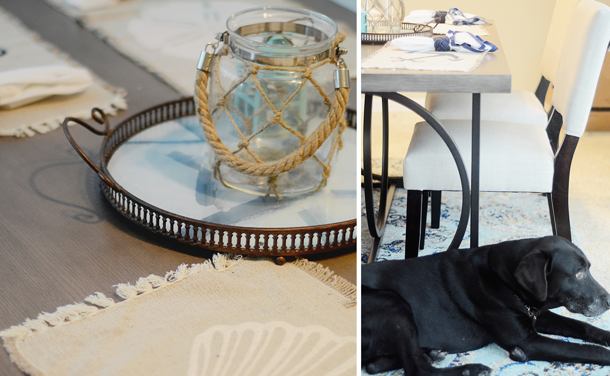 SmallSpaceEntertainingTableSetting.jpg Simple table setting with nautical decor.