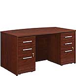 60” x 35" 2-File Double Ped Bowfront Desk 431795